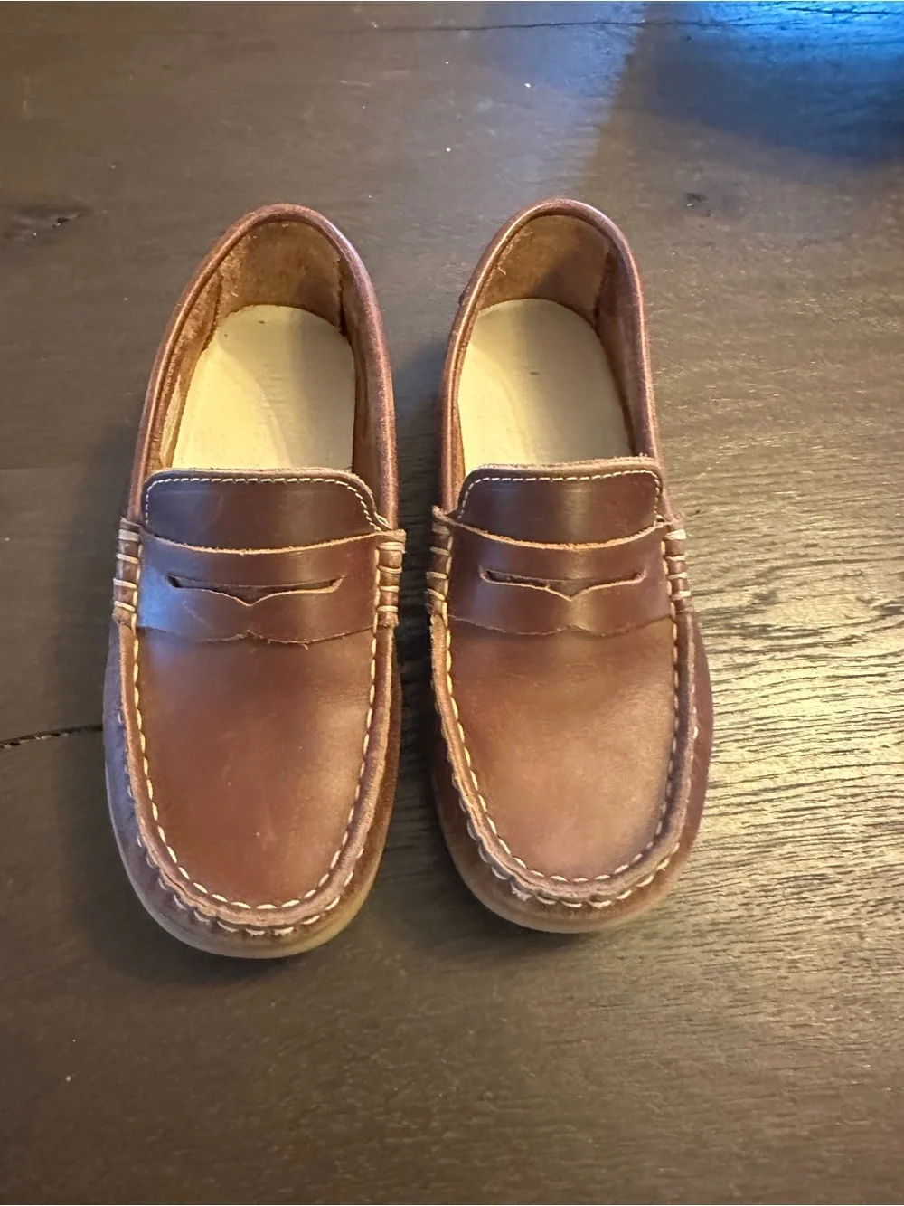 Children’s Brown Leather Penny Loafers
